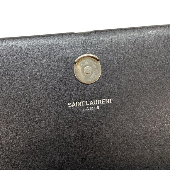 Saint Laurent Paris Wallet Classic Kate Black Blue Multi Lame Star Black X - Picture 6 of 13